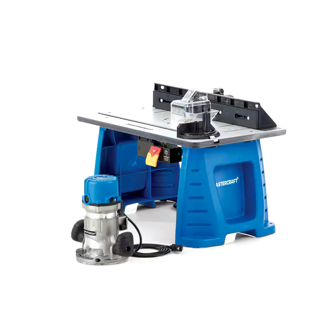 Mastercraft 9.5A 1-3/4 HP Corded Fixed Base Router & Router Table Set