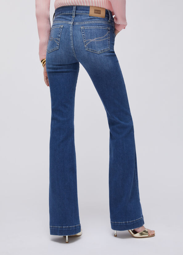 Jeans bootcut a vita alta