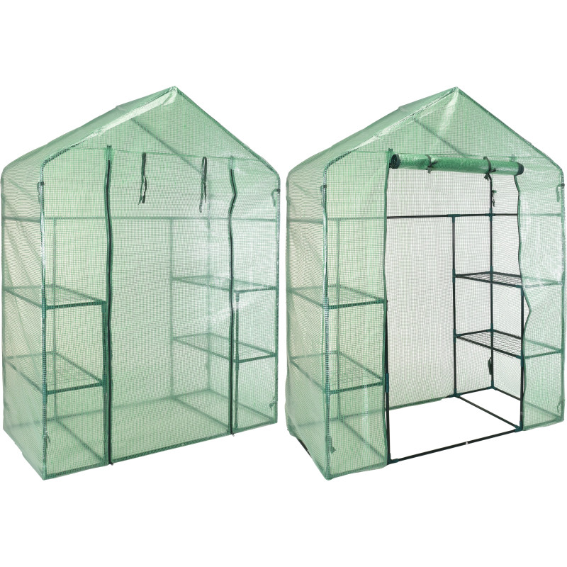 Mini serre avec étagère 143 x 73 x 195 cm