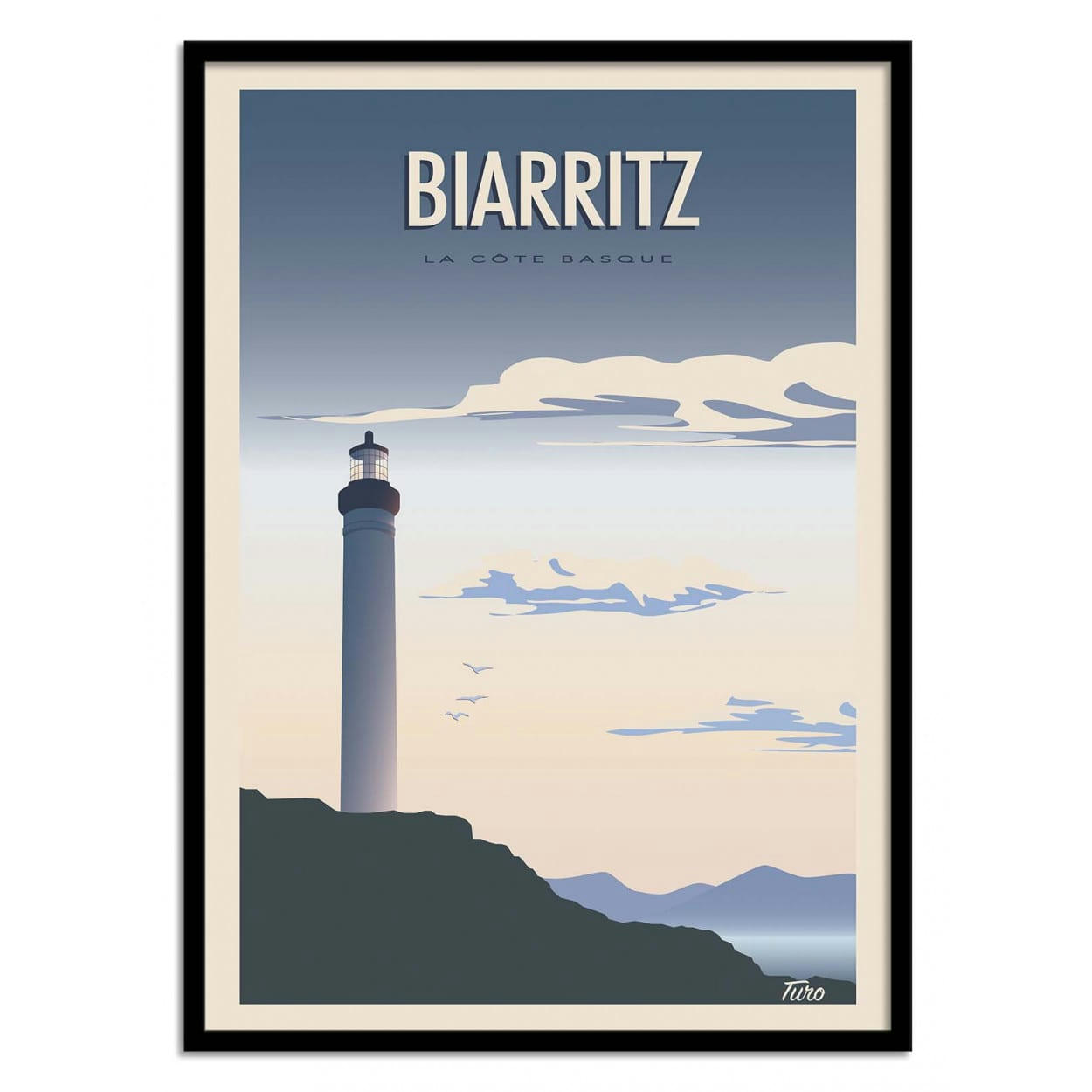 TUROMEMORIESSTUDIO - BIARRITZ - TURO - Affiche d'art 30 x 40 cm