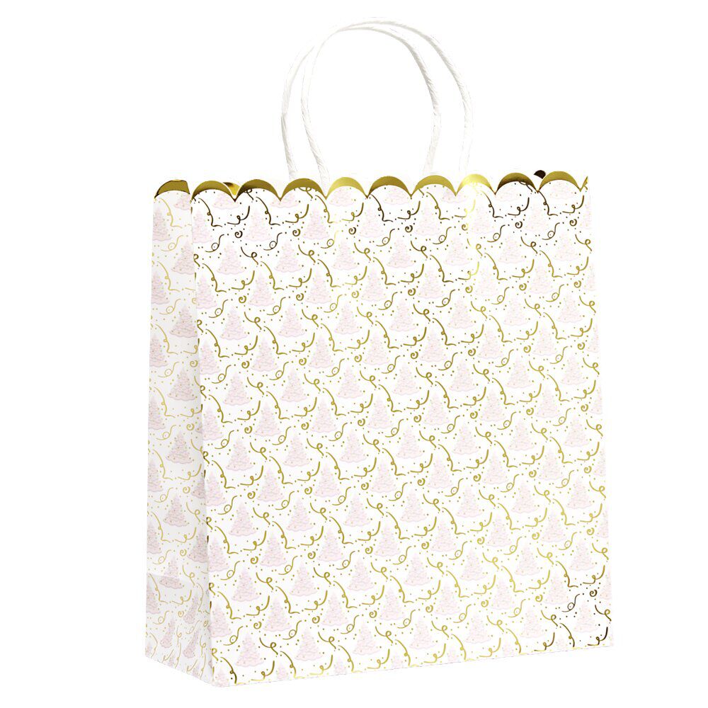 Sac cadeau motifs dorés 26x41cm