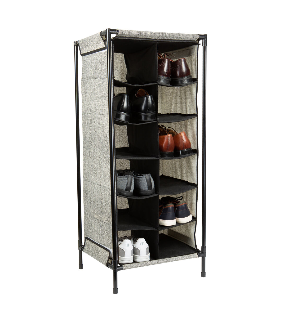 Simplify 38 Black 12 Section Shoe Organizer