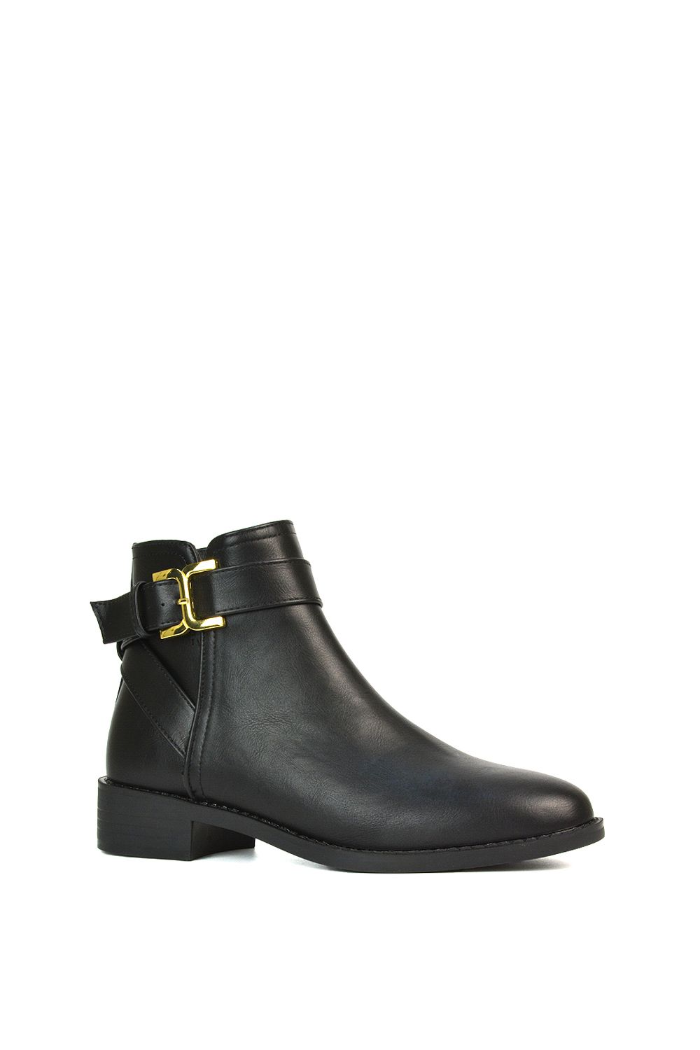 XY London Shyla' Zip Up Ankle Chelsea Boots With Low Heel