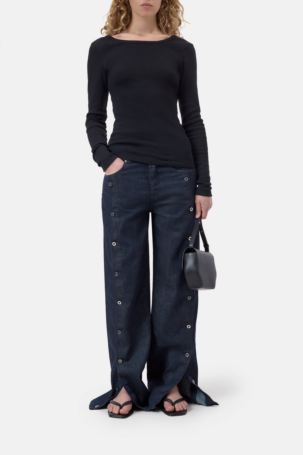 Deep back longsleeve aus Baumwolle