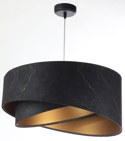 Czarnozłota lampa wisząca glamour - Avren