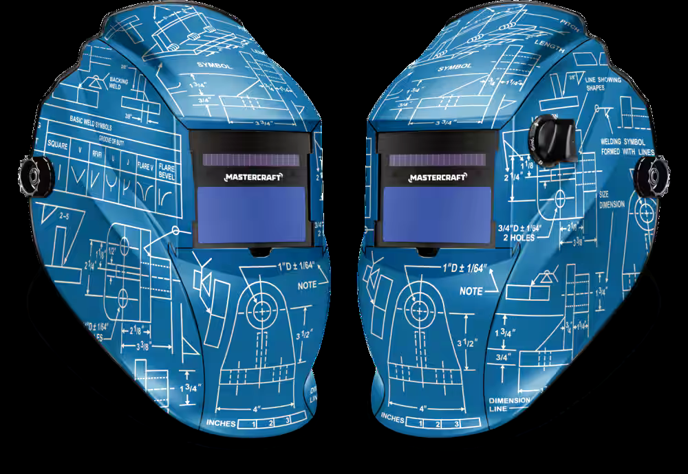 Mastercraft Shades 9-13 Autodarkening Welding Helmet, BluePrint