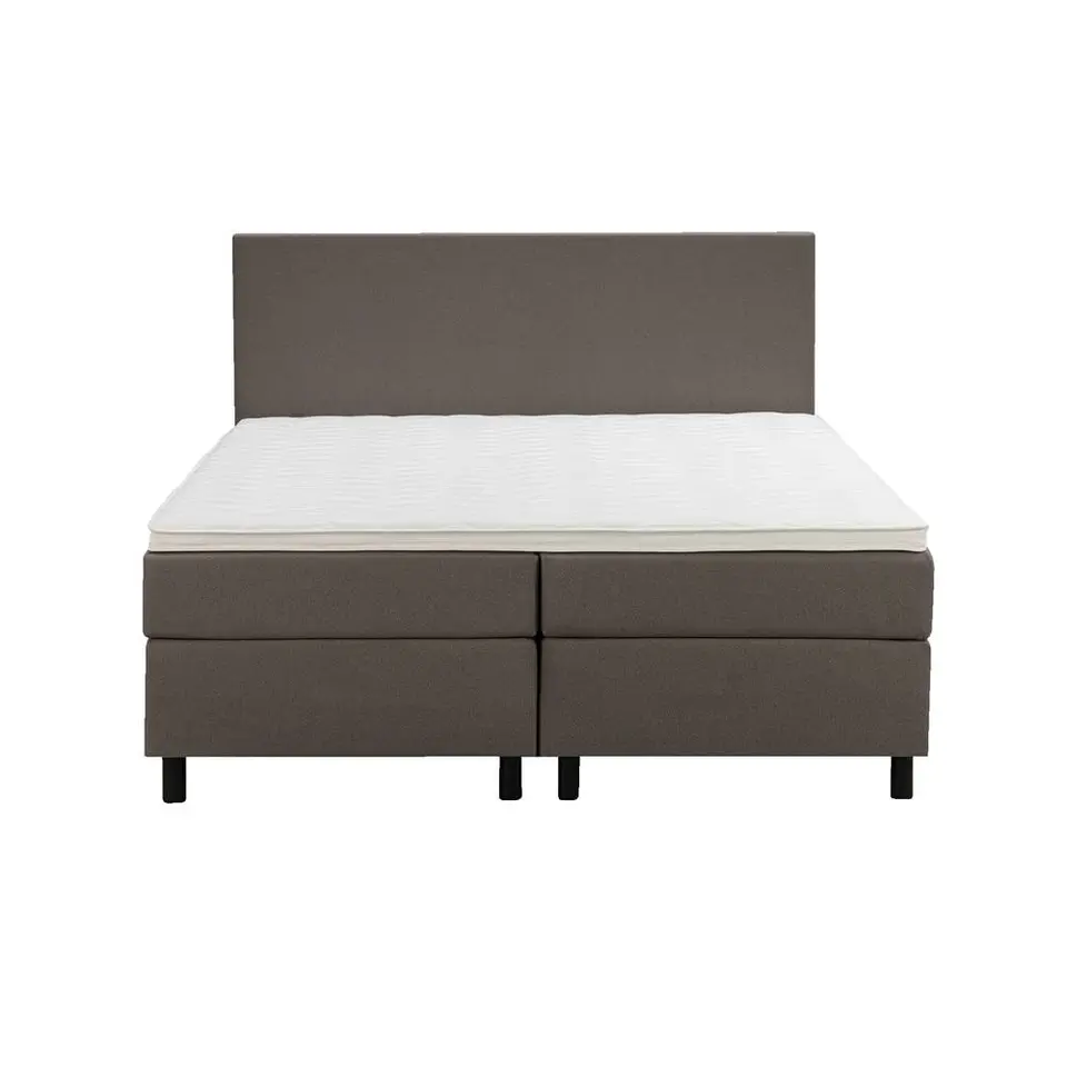 Boxspring Liv egaal - donkerbruin - 180x200 cm - ronde poot