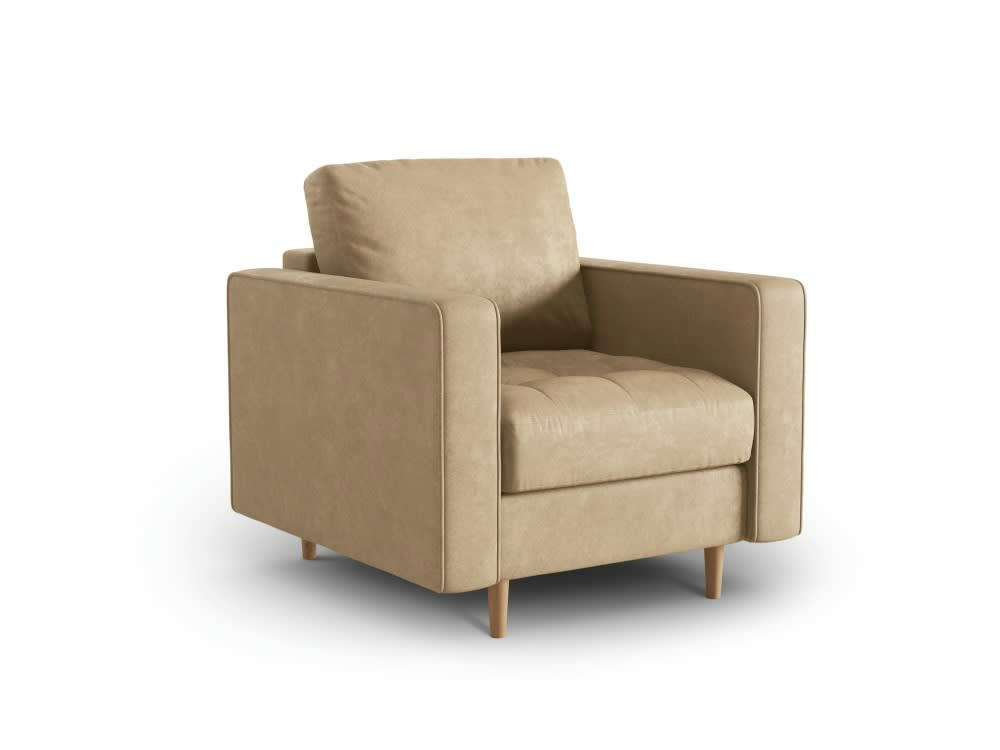 GOBI - Fauteuil en imitation cuir le sable