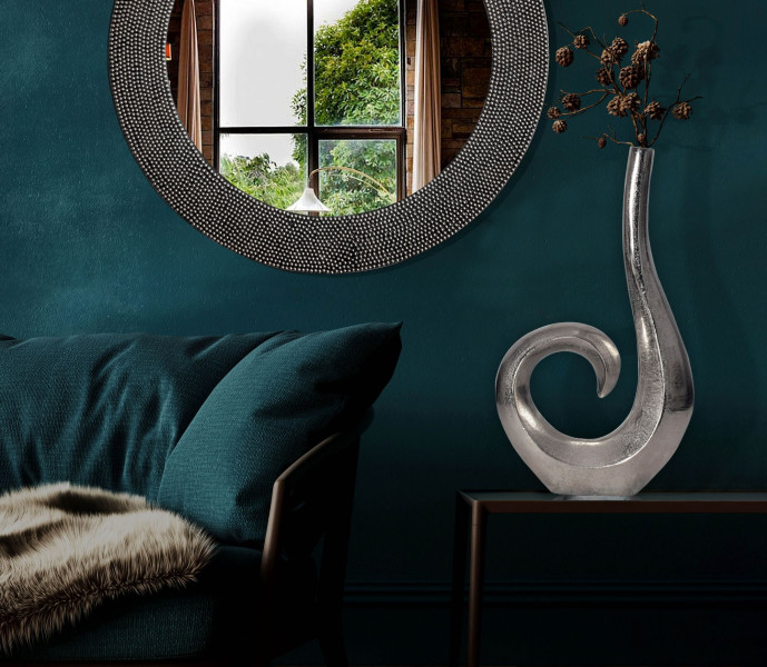 Wazon Dekoracyjny 47 cm Aluminium Spirala Wazon do Kwiatów Nowoczesny