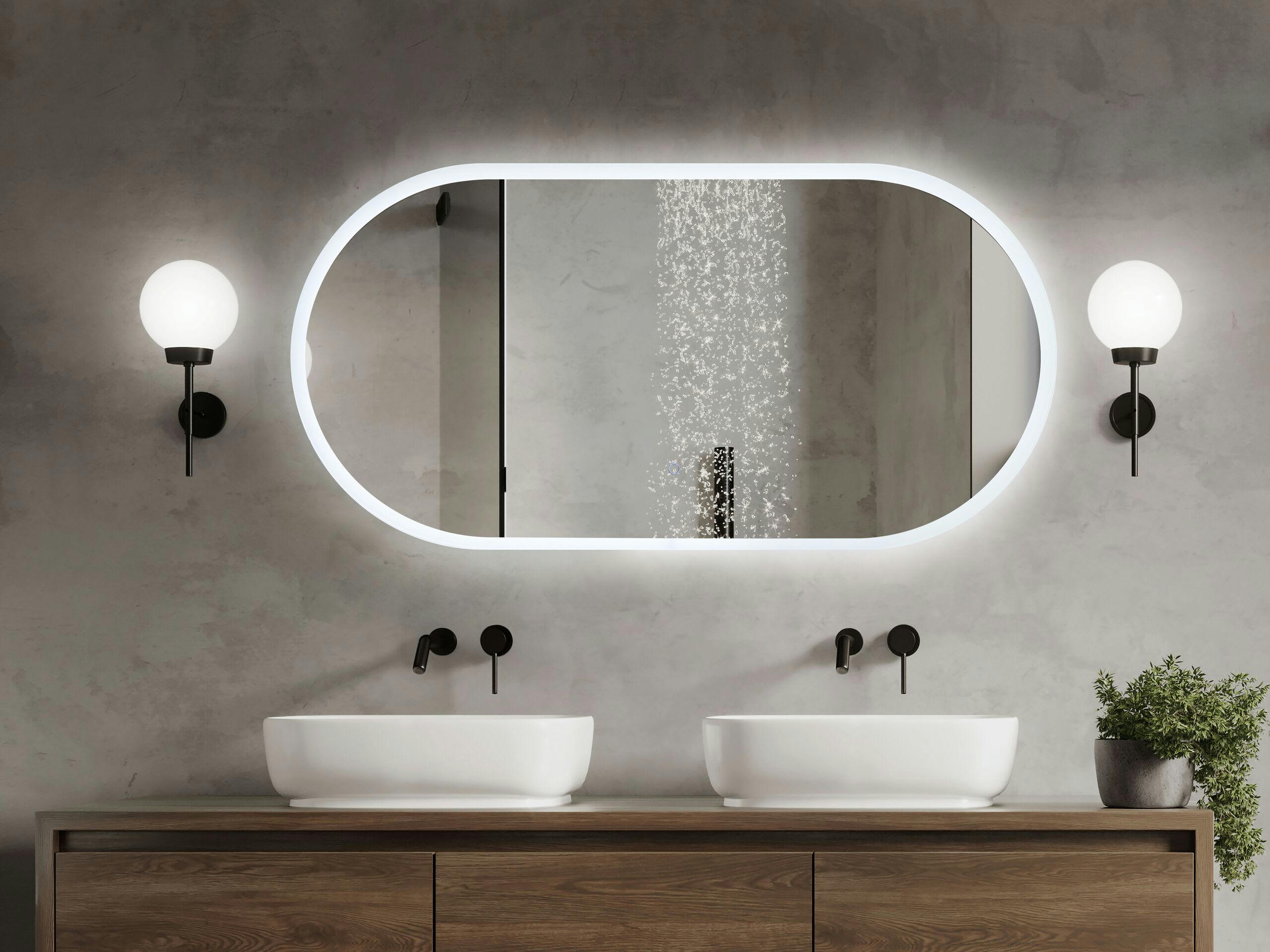 CHATEAUROUX - Miroir en verre argenté 60x120
