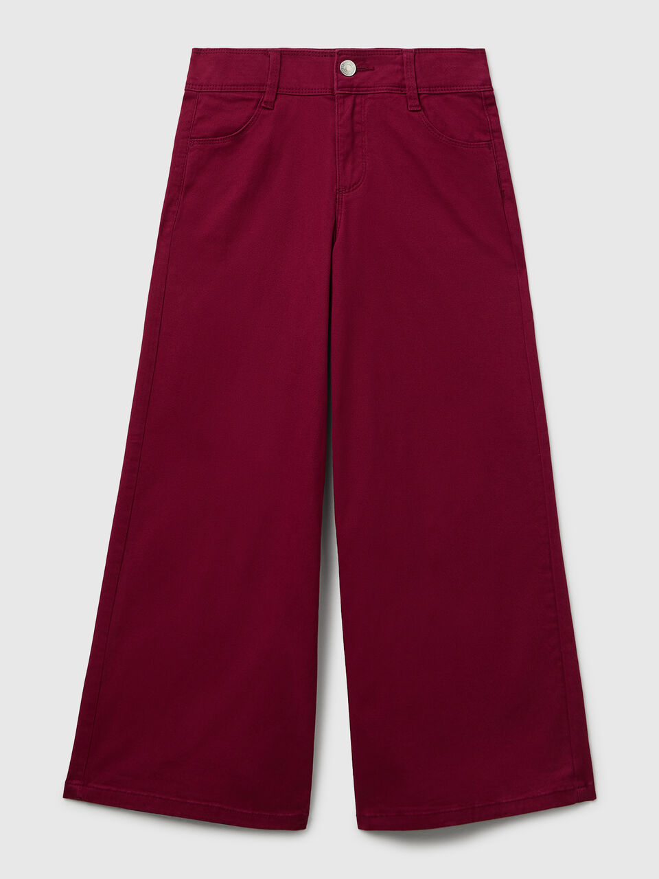 Wide trousers in stretch cotton