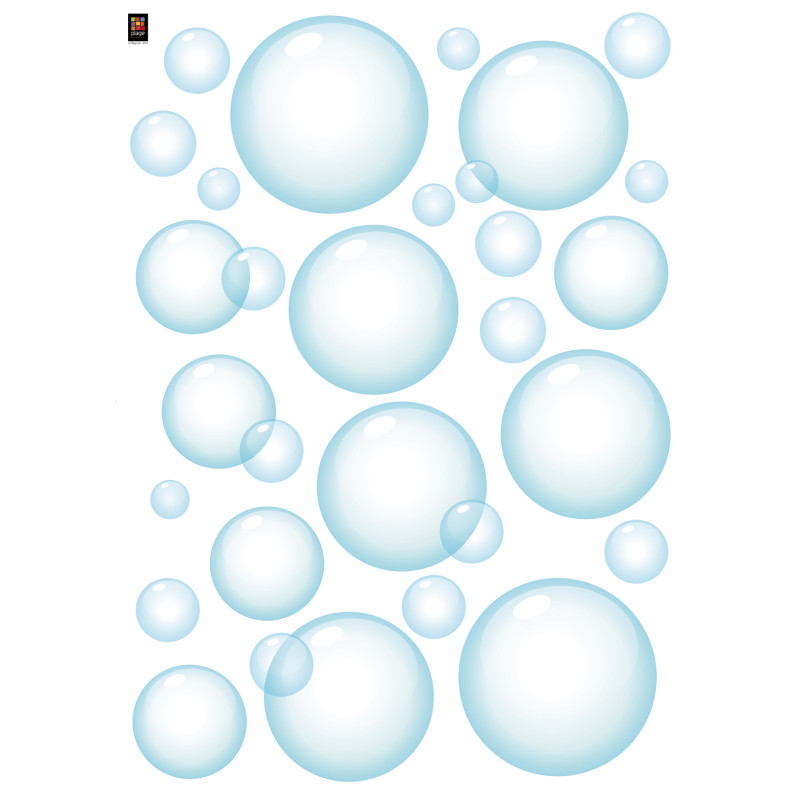 Planche de stickers Bulles 48 x 68 cm