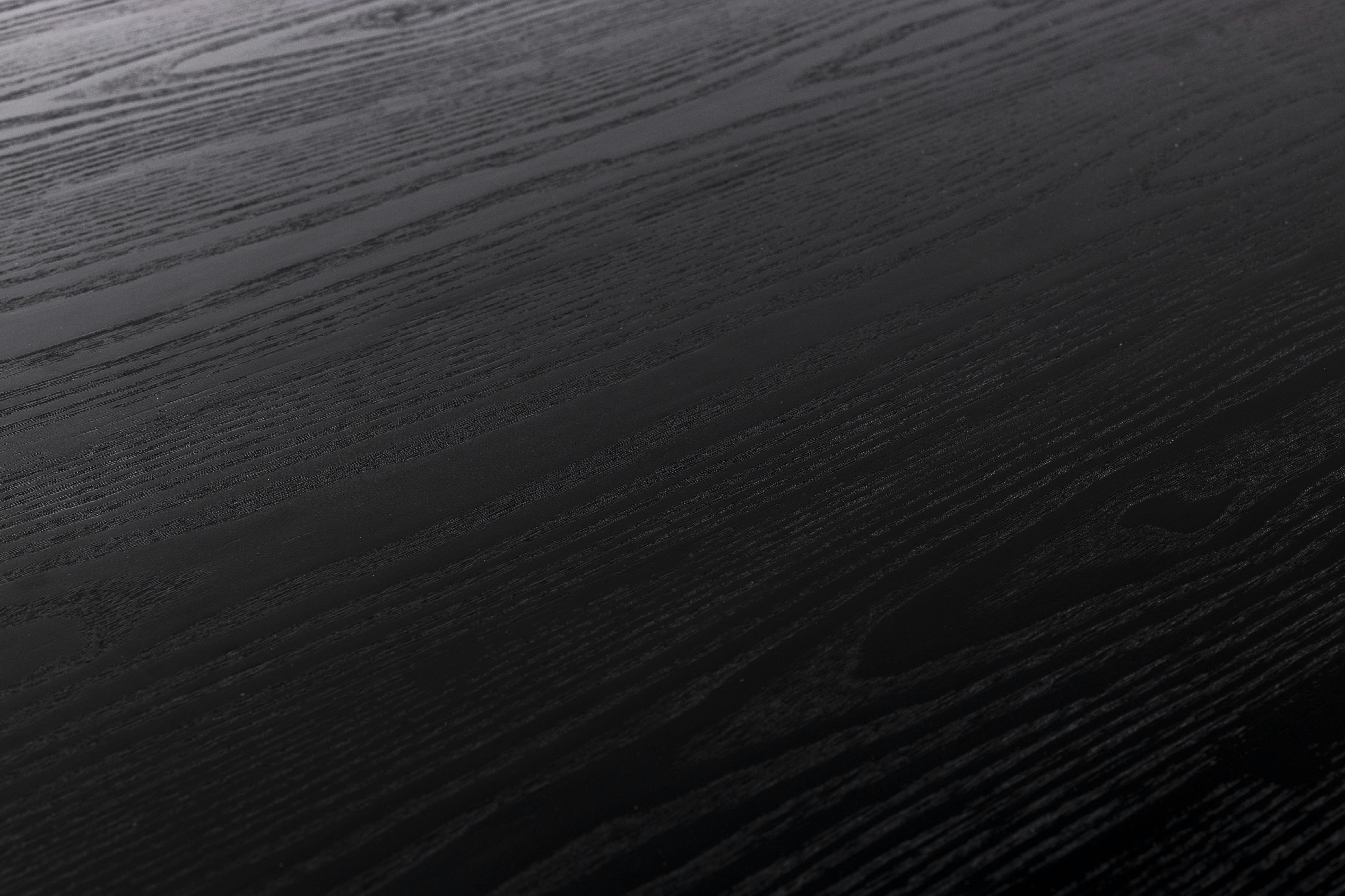 - Table ronde en bois noir D128