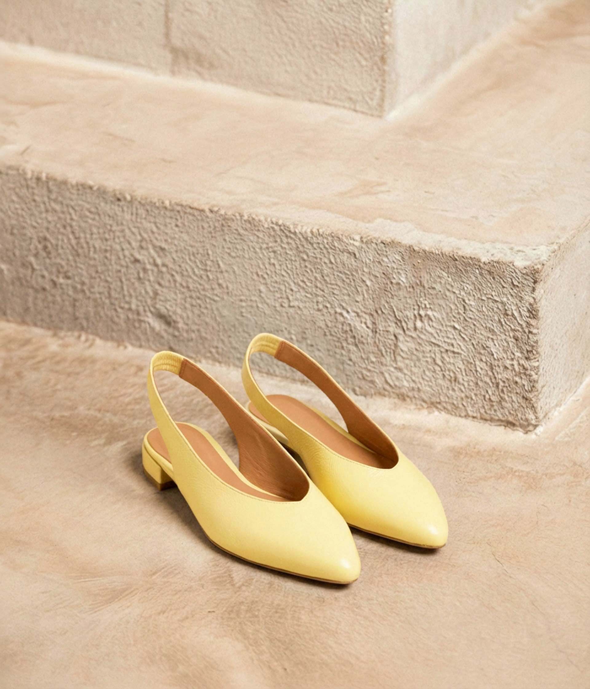 Ballerines slingback vanille Eleonore