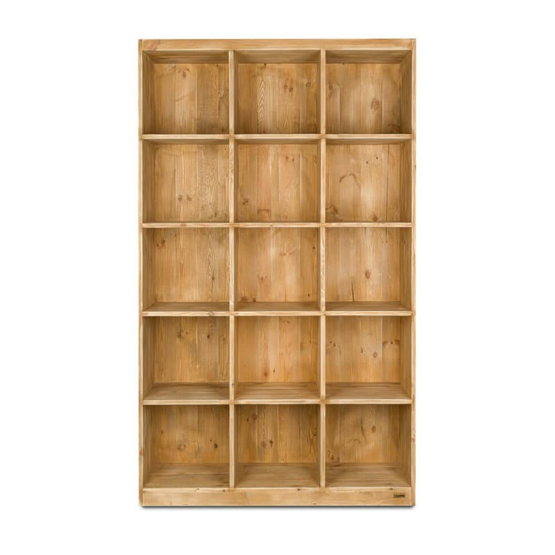 - Étagère 15 casiers bois massif