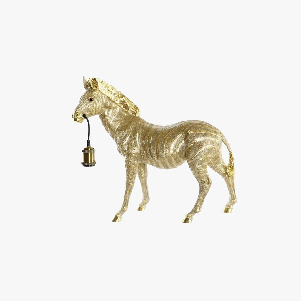 Candeeiro de Mesa Zebra Dourada WILD LIGHT