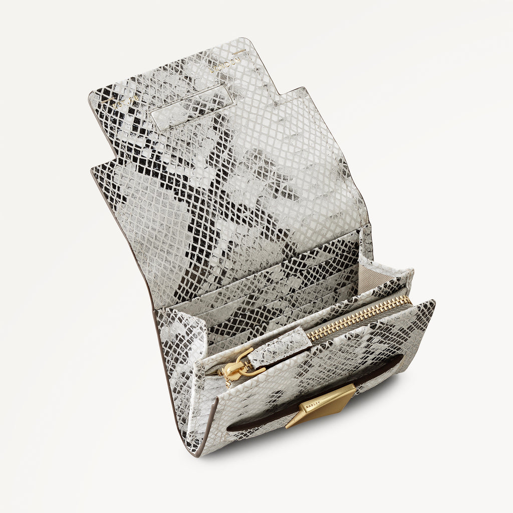 The Christina - Faux Snake - Medium Flapover Purse