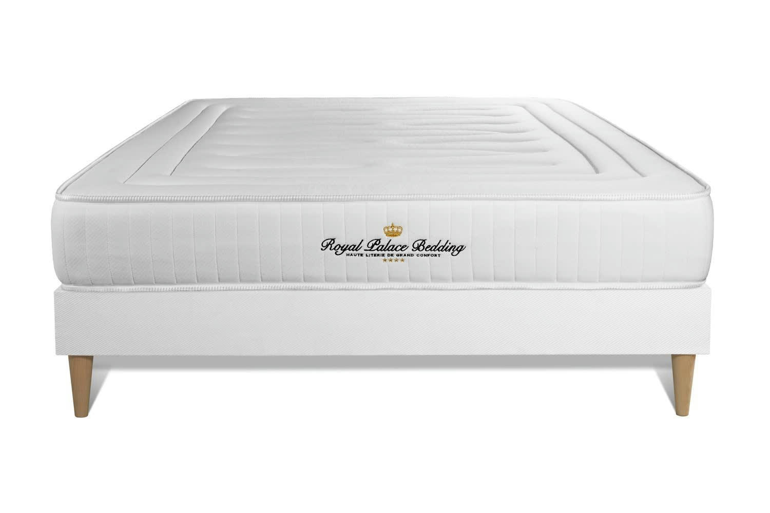 NOTTINGHAM - Pack matelas sommier kit 140x200 oreiller couette
