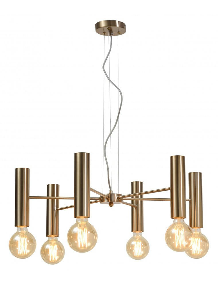 CANNES - Suspension dorée 6 lumières