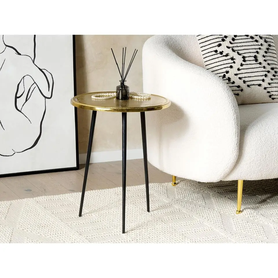 TELFER - Bijzettafel - Goud - Aluminium