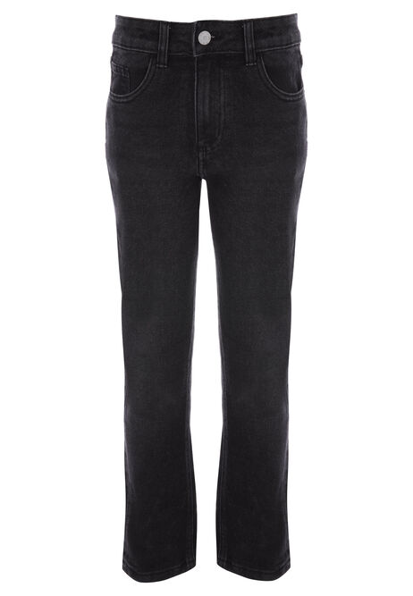 Older Boys Black Straight Leg Jeans