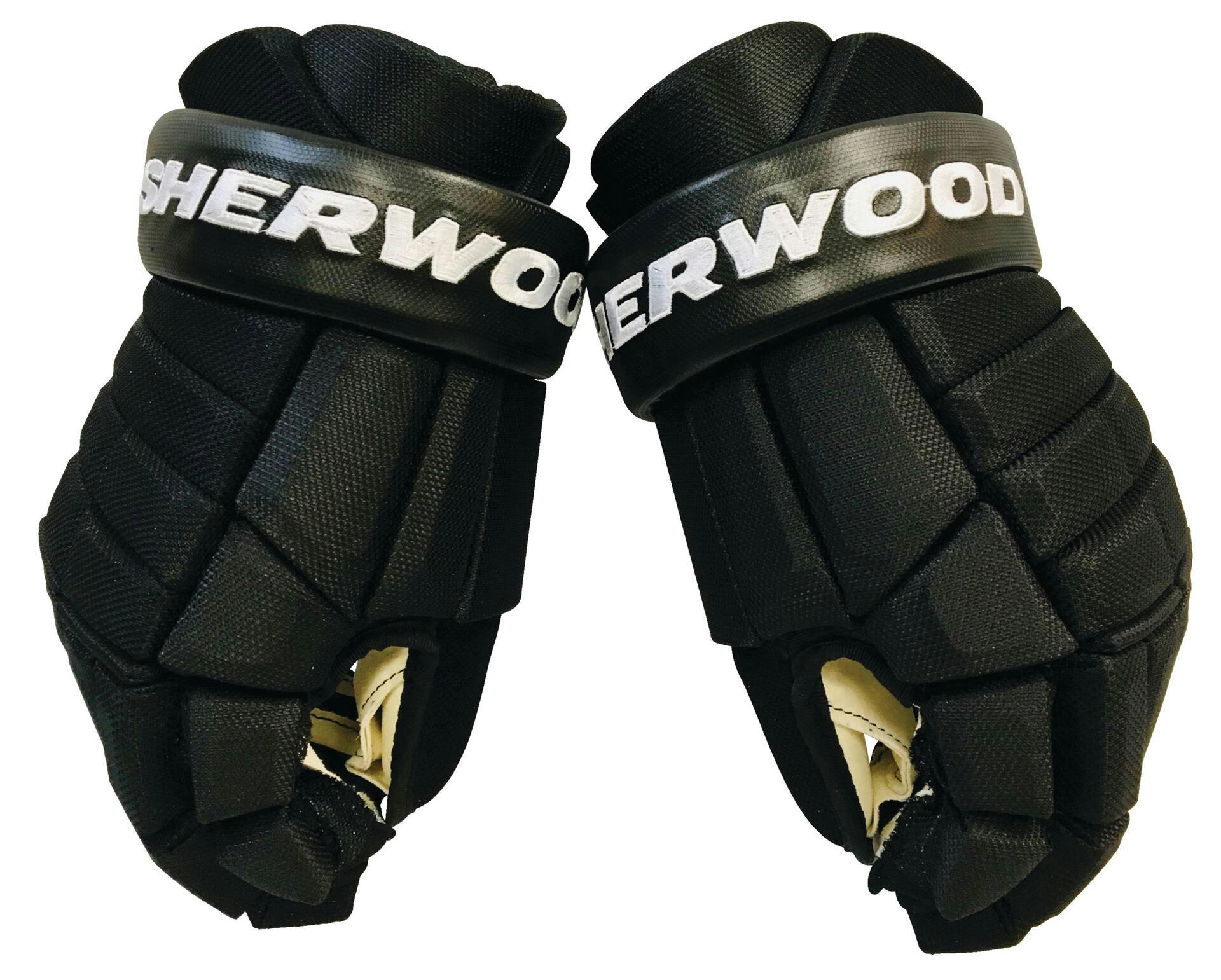 Sherwood 5030 Hockey Gloves, Junior, Black, 12-in