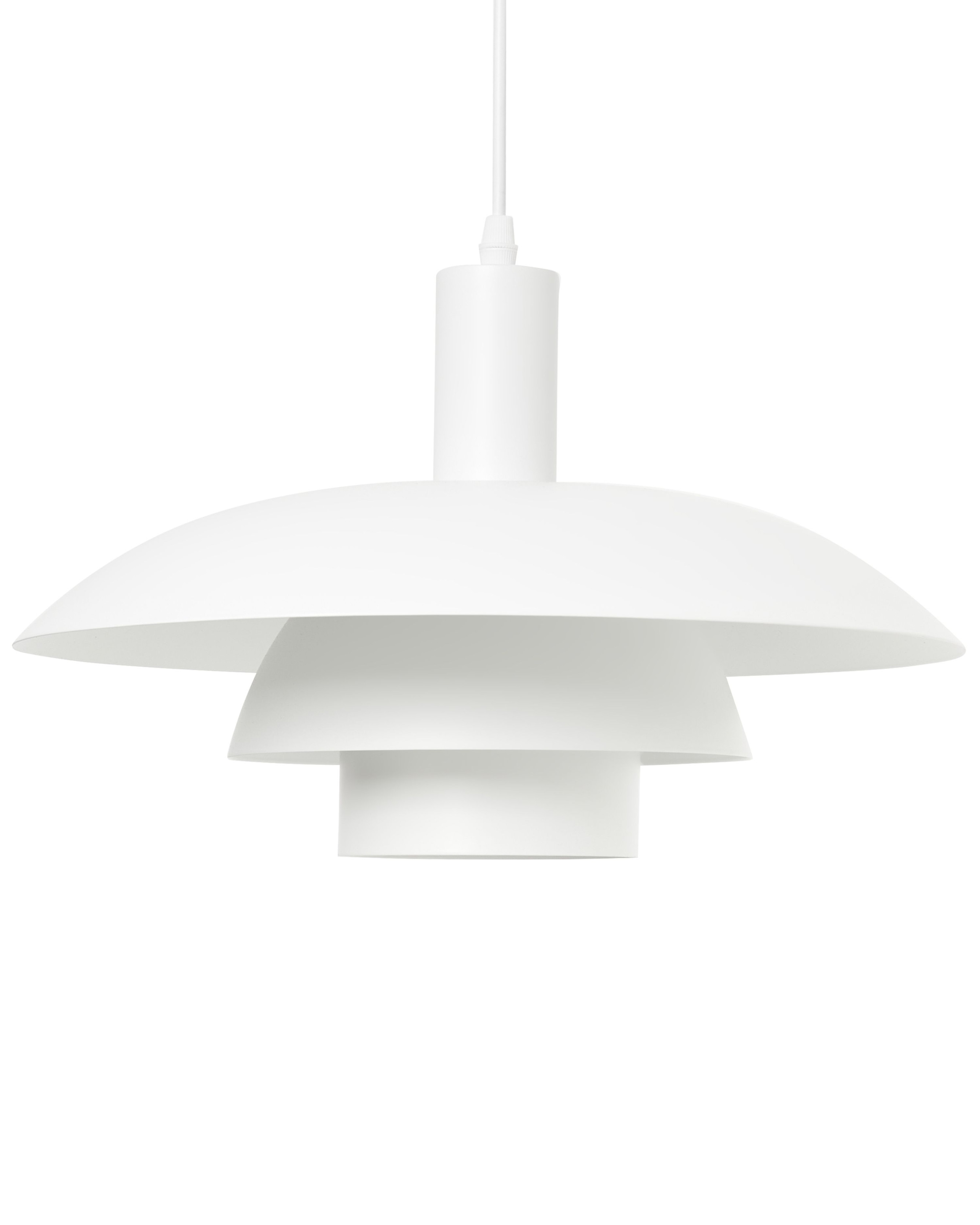 Lampa wisząca metalowy klosz biała