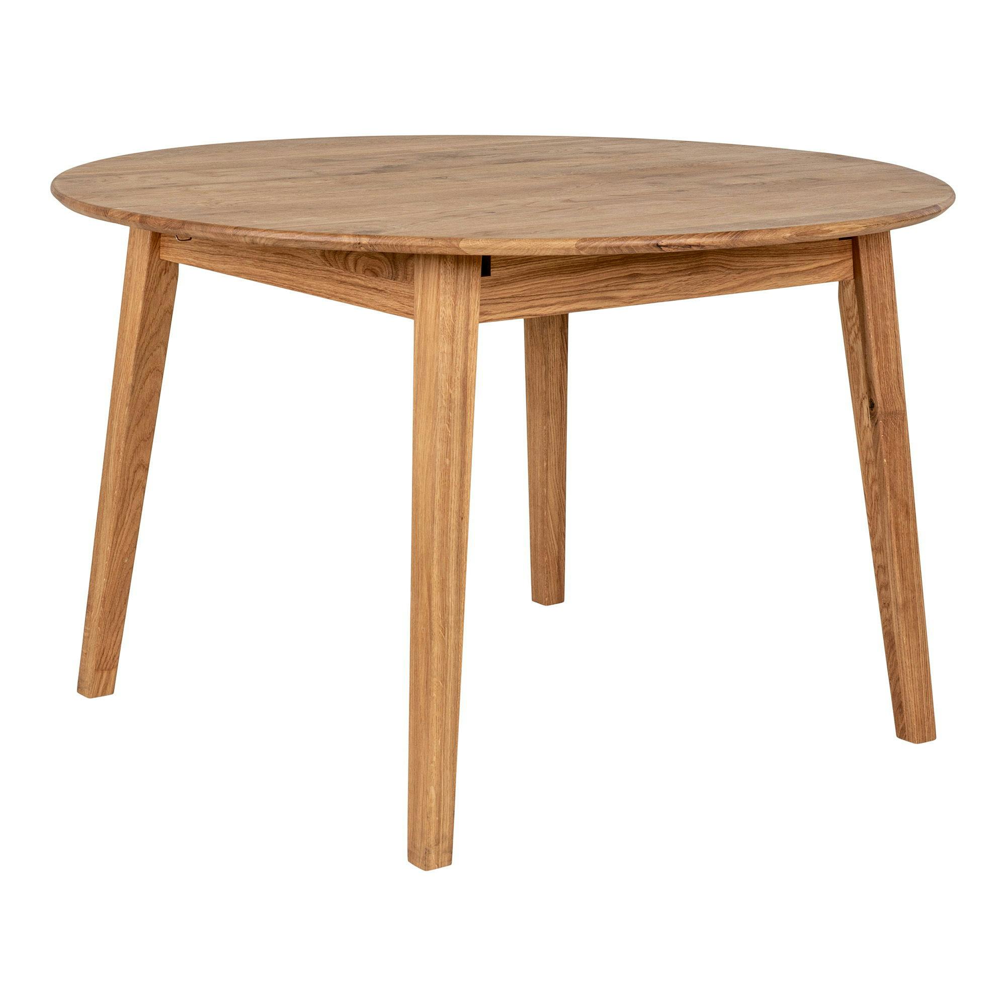 Table extensible ronde en bois clair 118-158 cm SAVONE