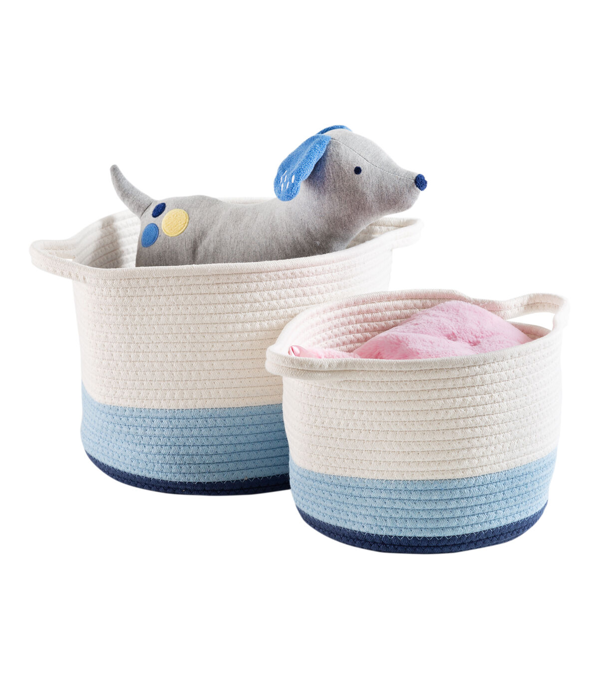 Honey Can Do 12 Nesting Cotton Rope Storage Baskets 2ct