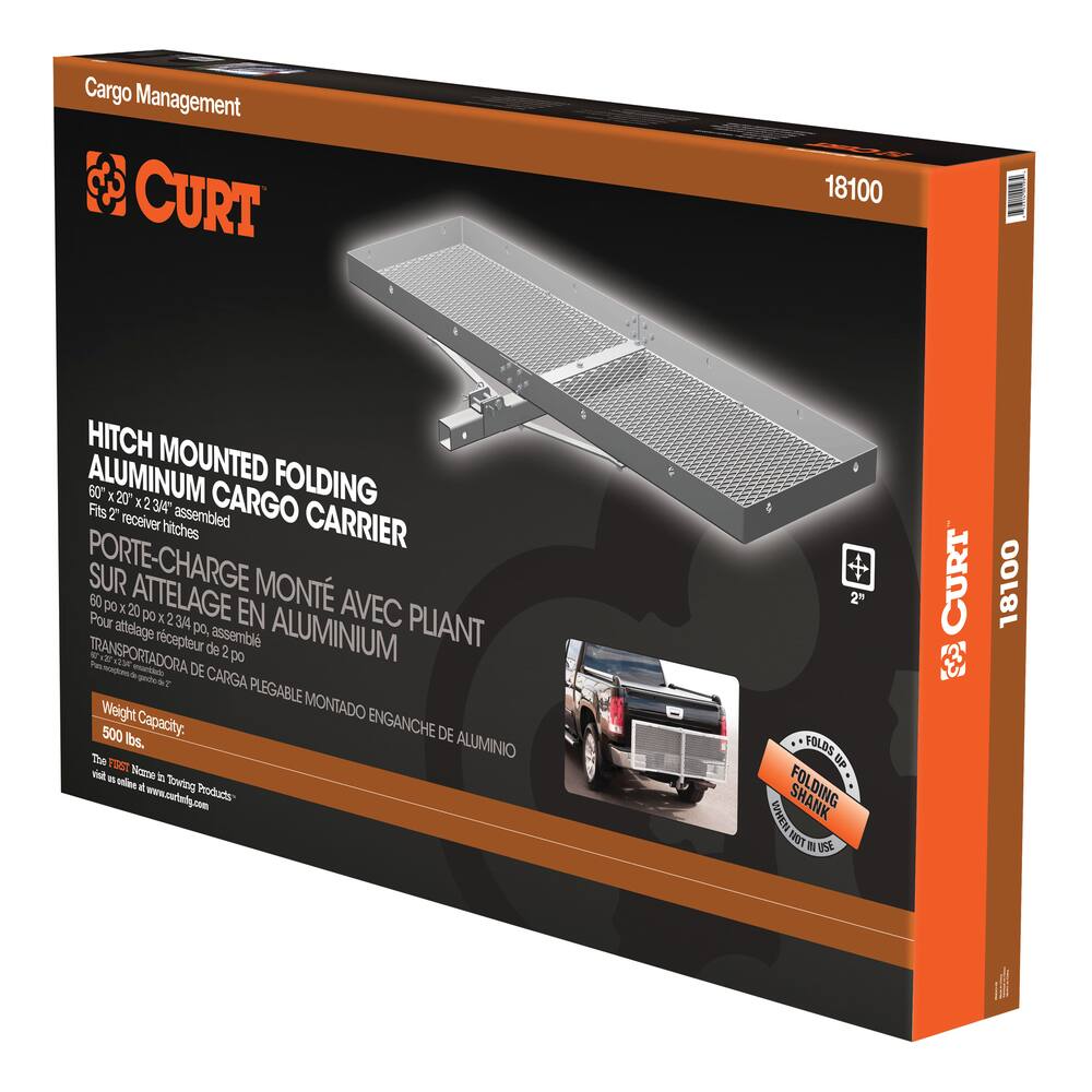 CURT Aluminum Tray-Style Cargo Carrier