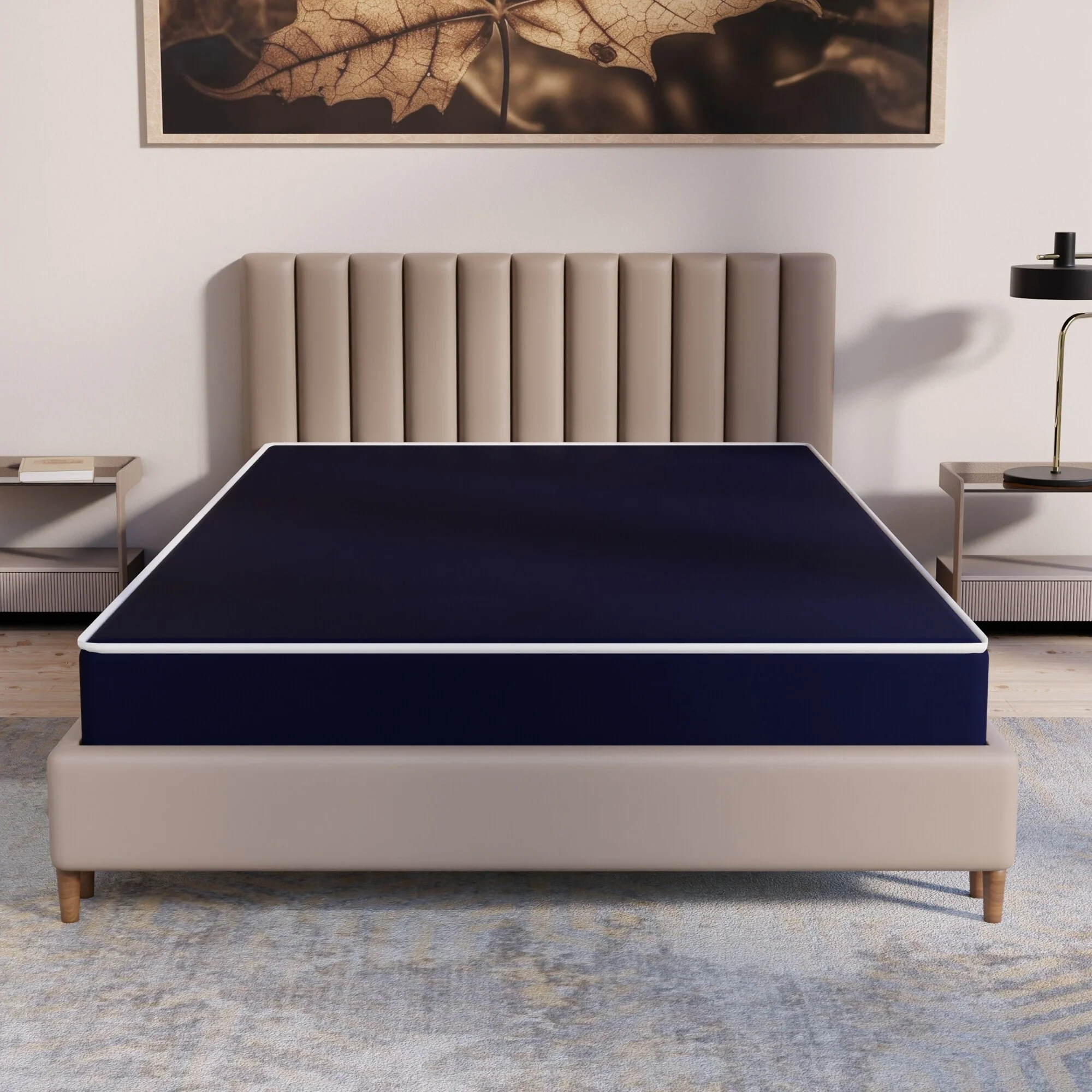 Onetan, 7 Medium Firm Double sided Tight top Foam Rolled Vinyl Mattress, Good For The Back