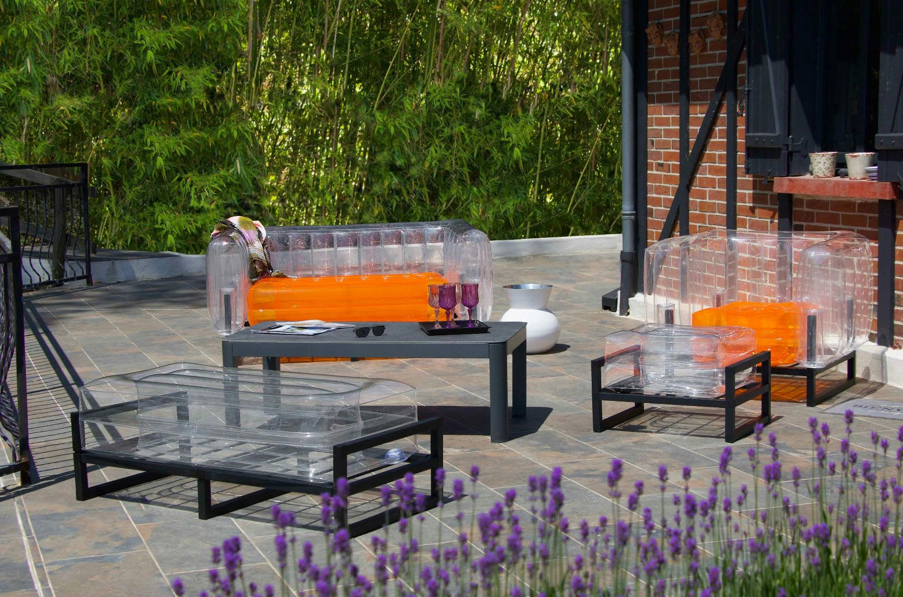 - Fauteuil design Bicolore Transparent/noir