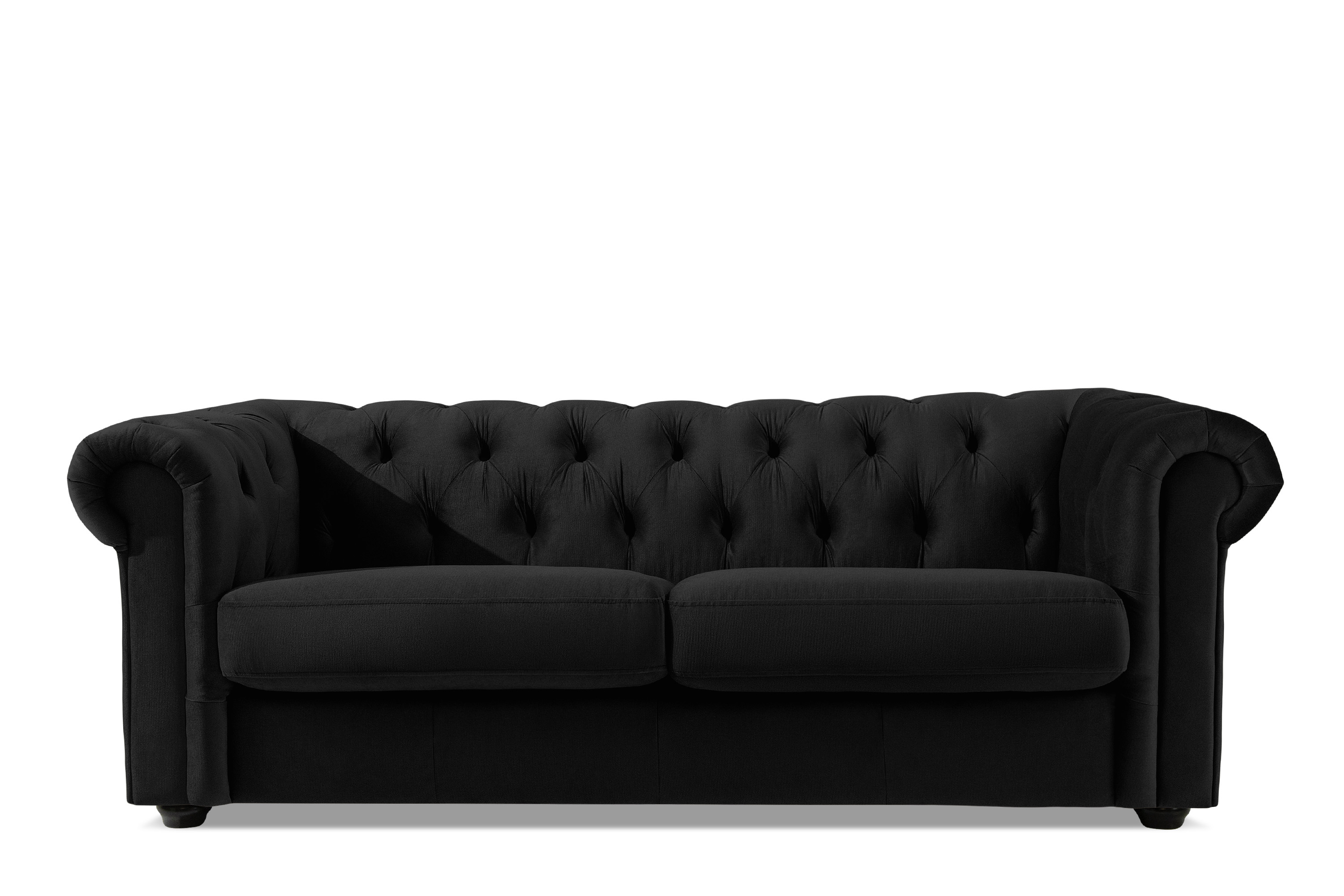KONSIMO GRAVO Welurowa Sofa trzyosobowa chesterfield, pikowana