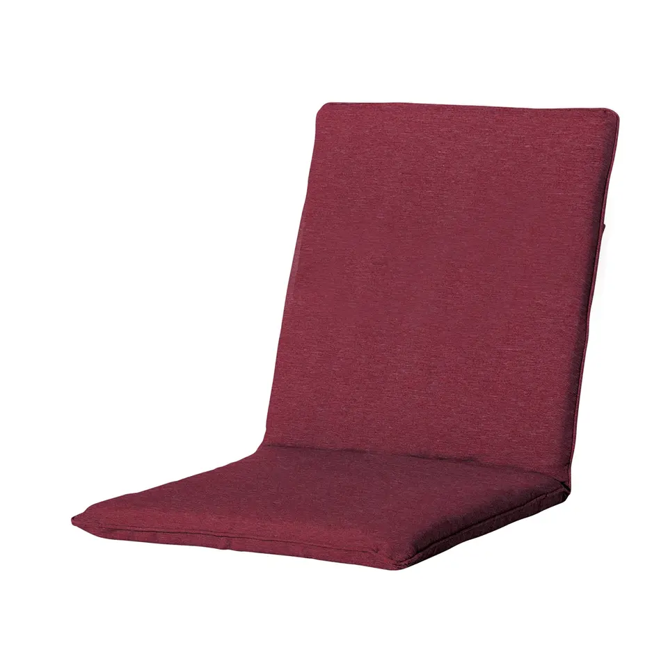 Madison - Stapelstoelkussen Panama bordeaux - Ca. 97x49 cm - Set van 4