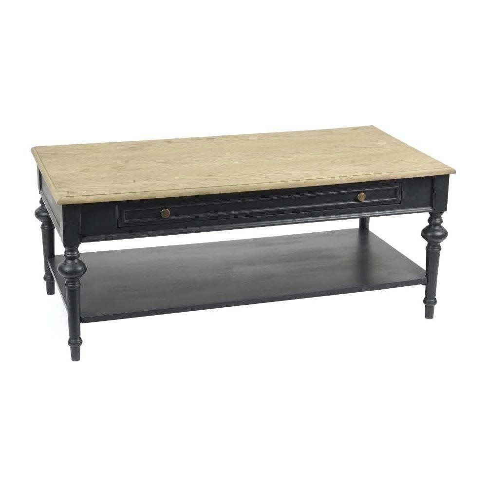 NEYLA - Table basse rectangulaire 1 tiroir 1 tablette L120
