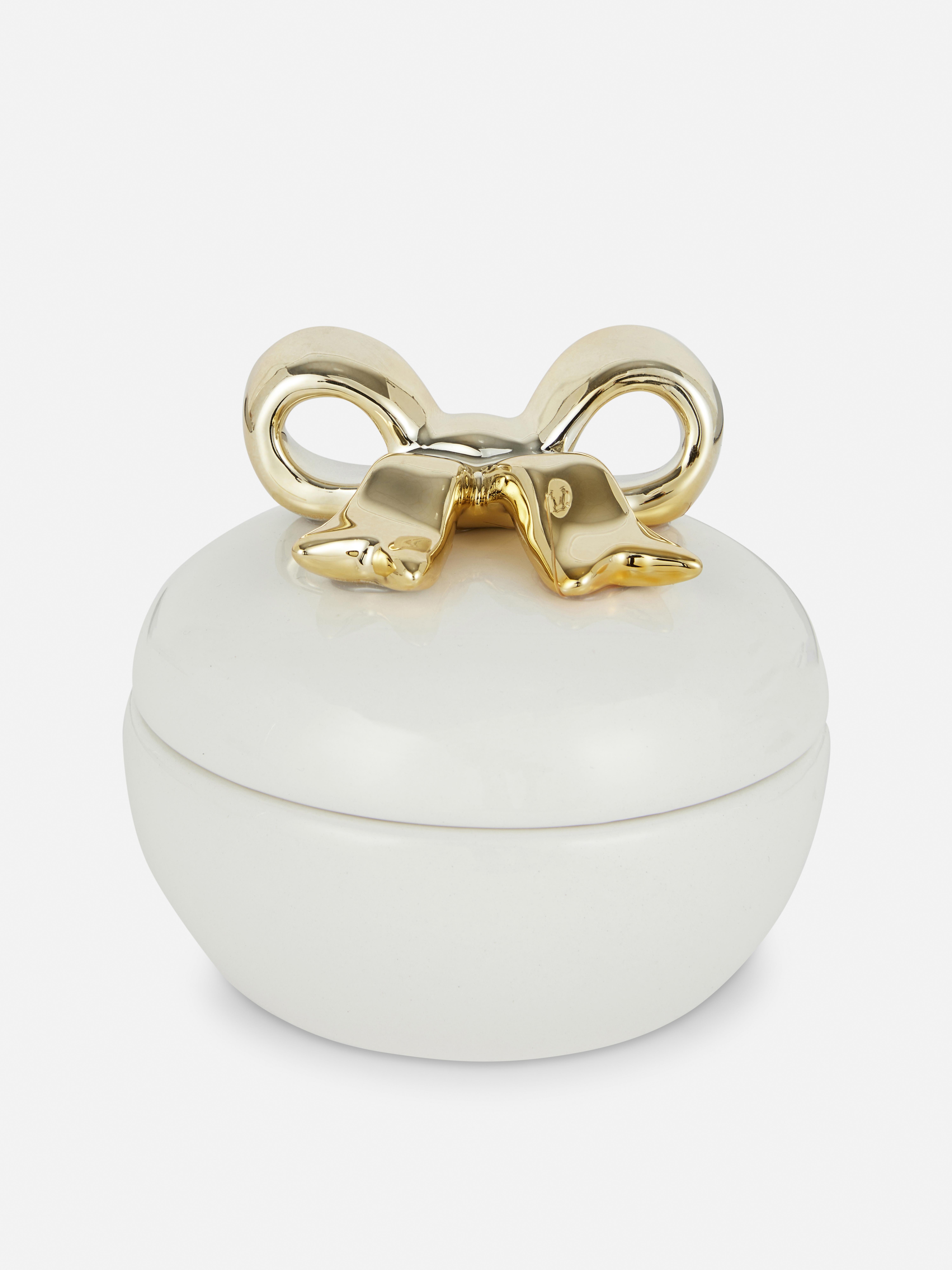 Metallic Bow Trinket Dish