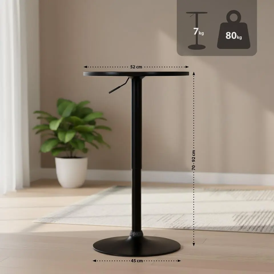 CLP Statafel Xanten Hout - zwart/zwart