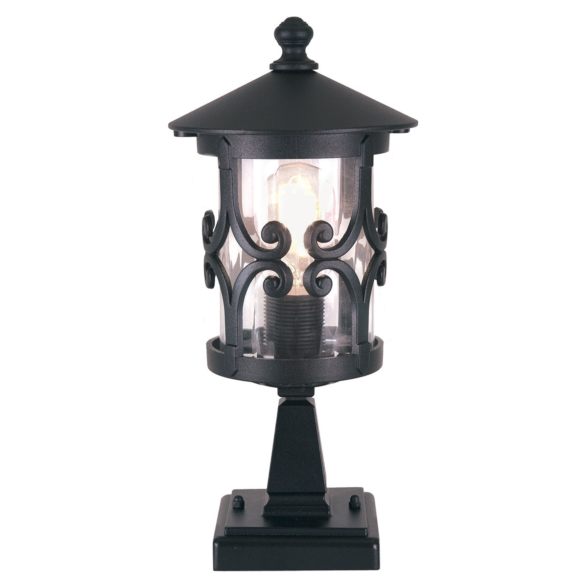 Lampa ogrodowa stojąca czarna Hereford wys:34 cm 1xE27x60W IP23 Elstead