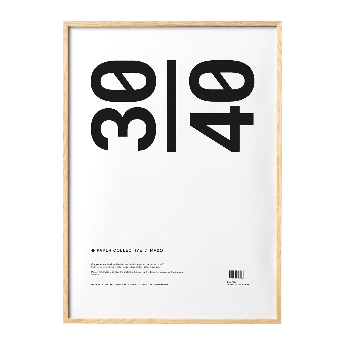 Paper Collective Frame Lijst 30 x 40 cm - Light Ash