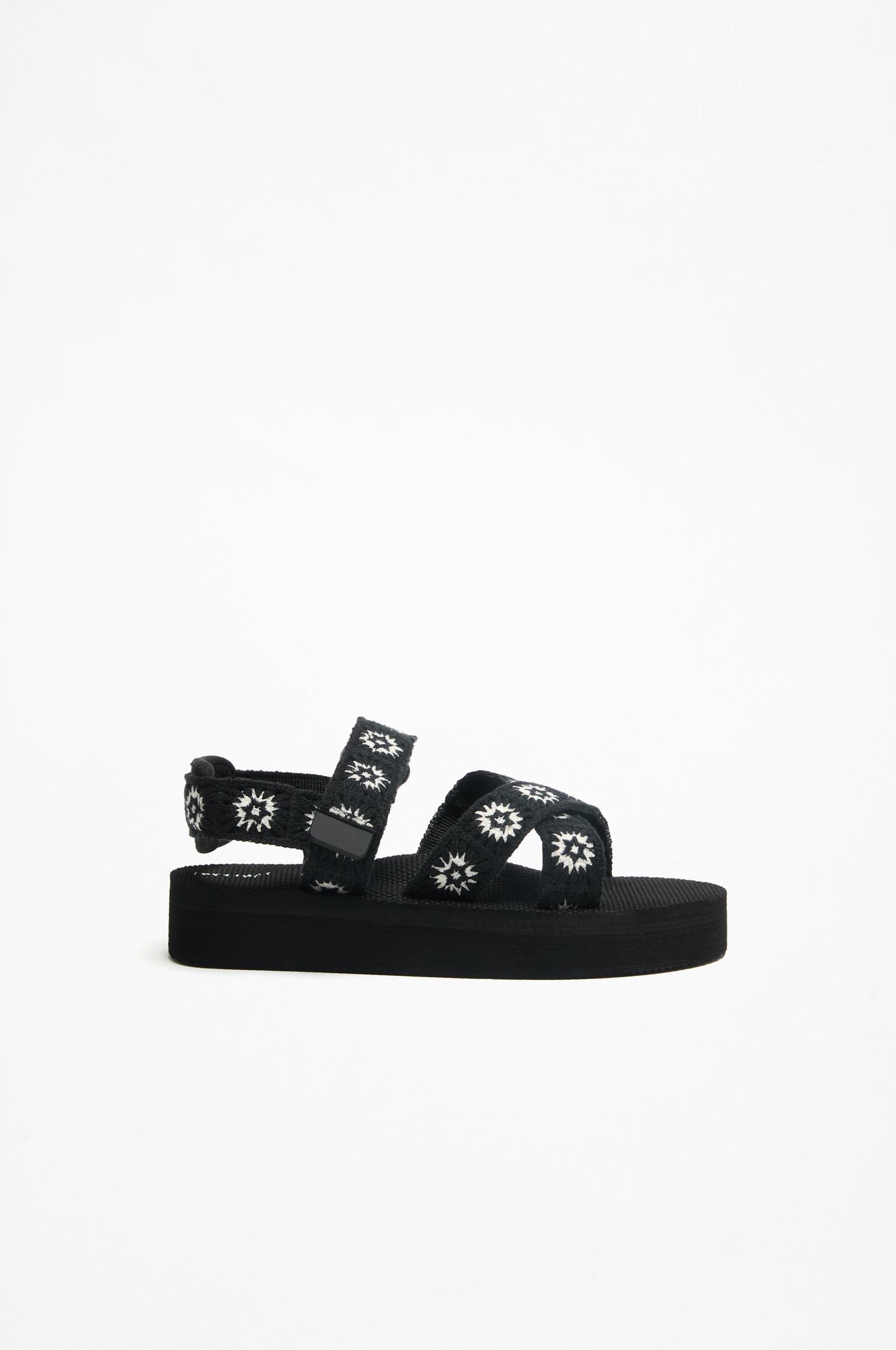 Sandalia plataforma crochet