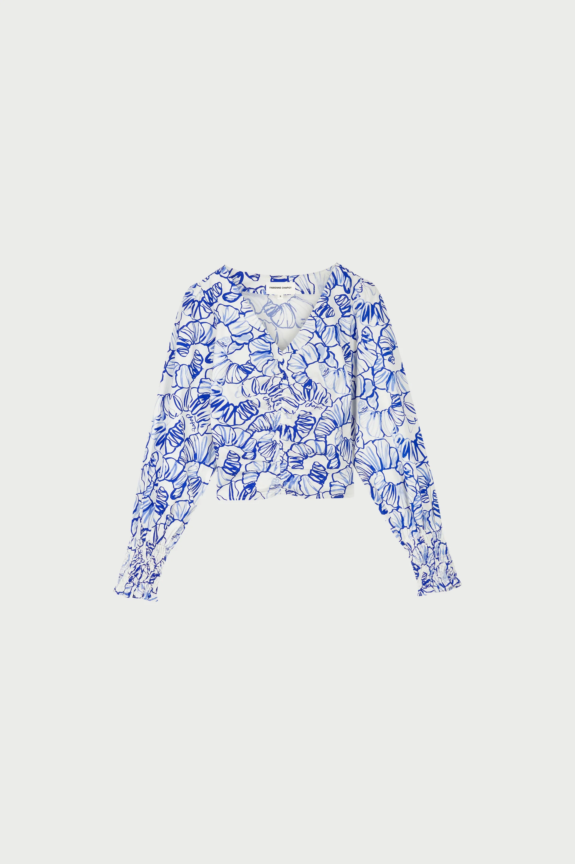 Madeleine Top | Cosy White/Cobalt