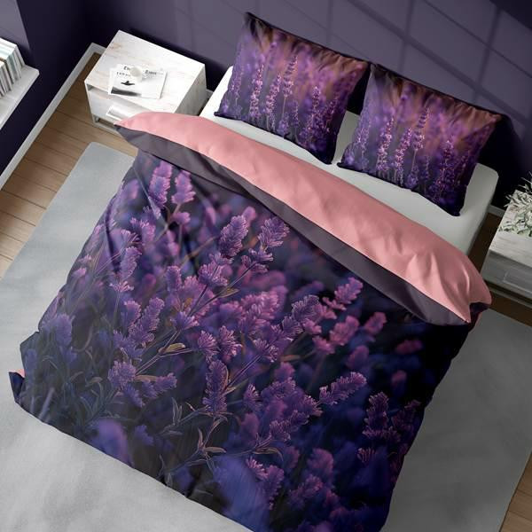 Pościel 3D z mikrofibry z motywem lawendy – 160x200 cm – Visuale 3D