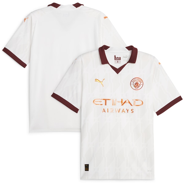 Manchester City Puma 2023/24 Away Replica Jersey - White
