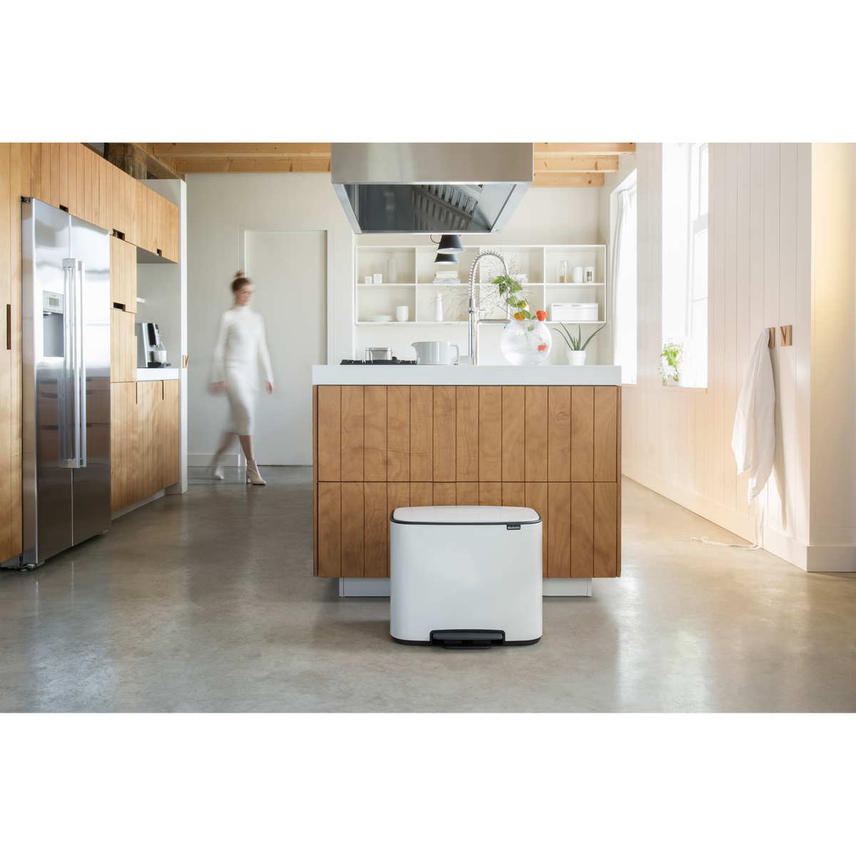 Brabantia Bo Pedaalemmer, 1 binnenemmer, 36 liter - White