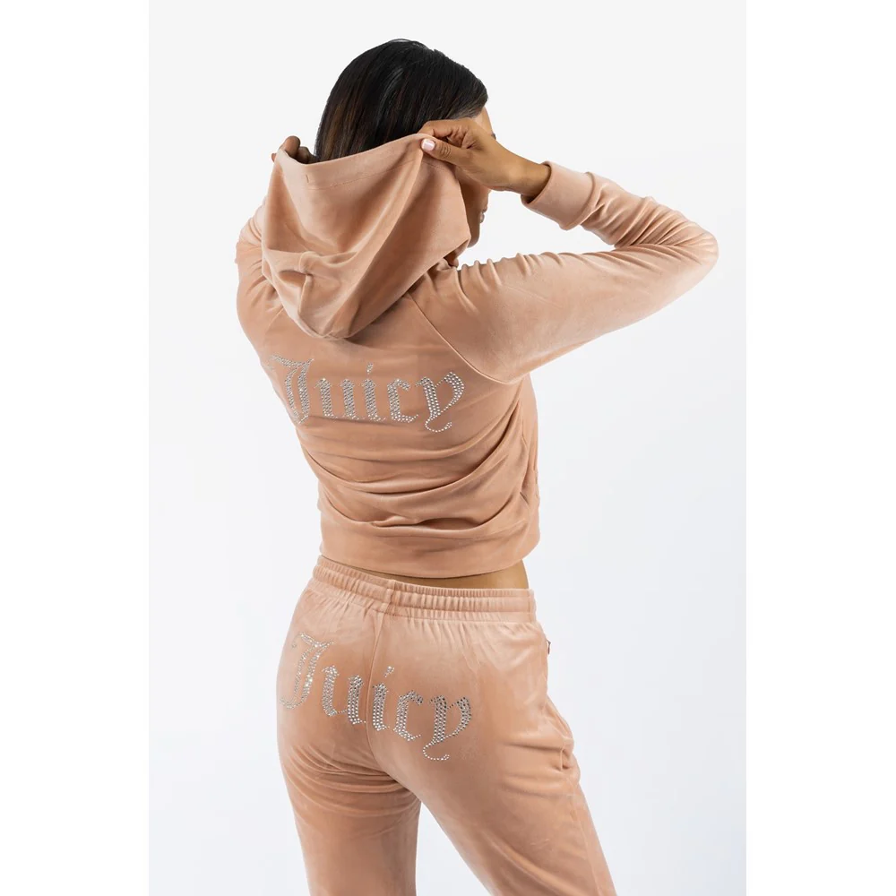 Juicy Couture Classic Velour Hoodie With Juicy  Logo