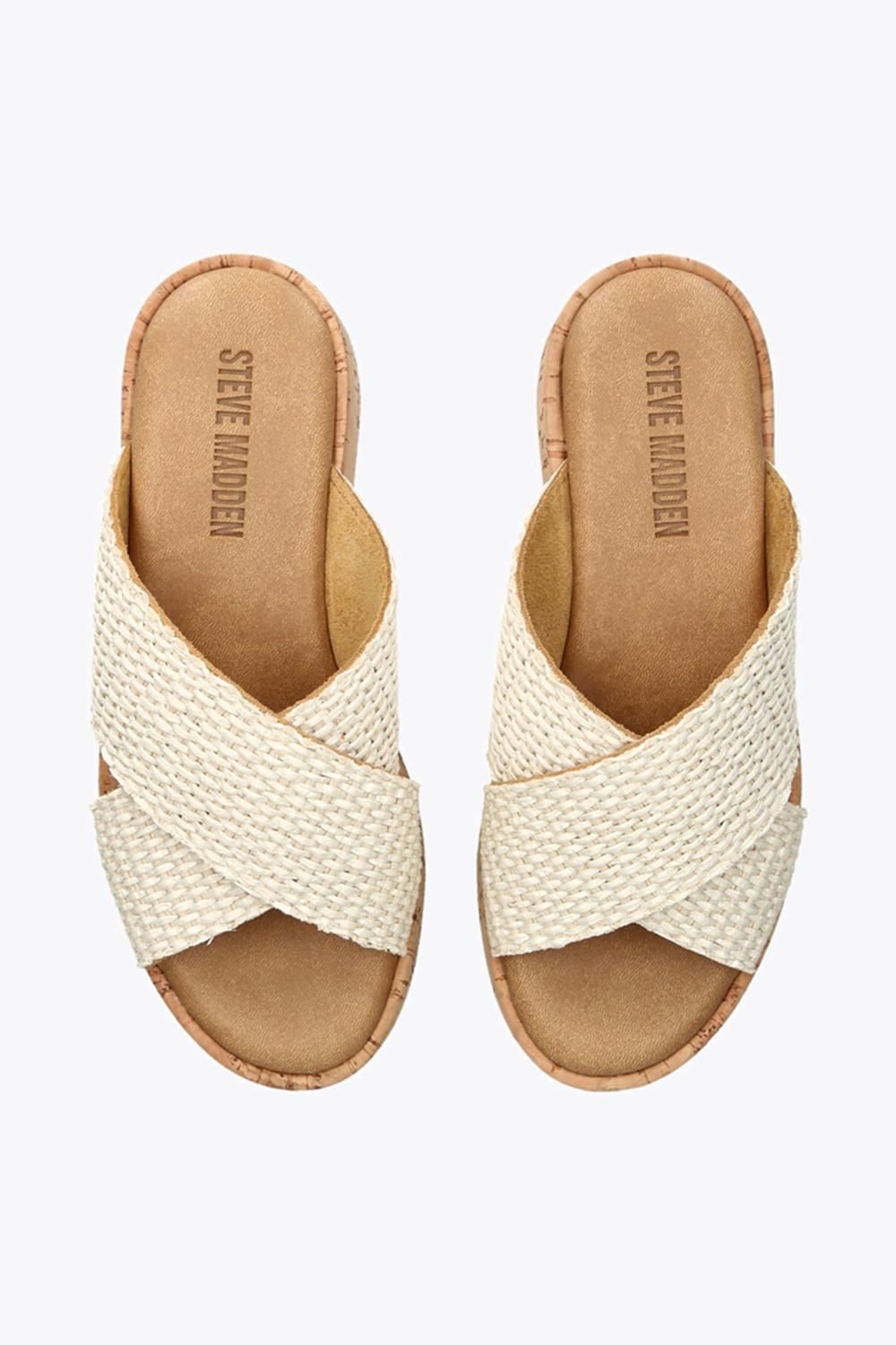 STEVE MADDEN Tulum Cream Suede' Sandals