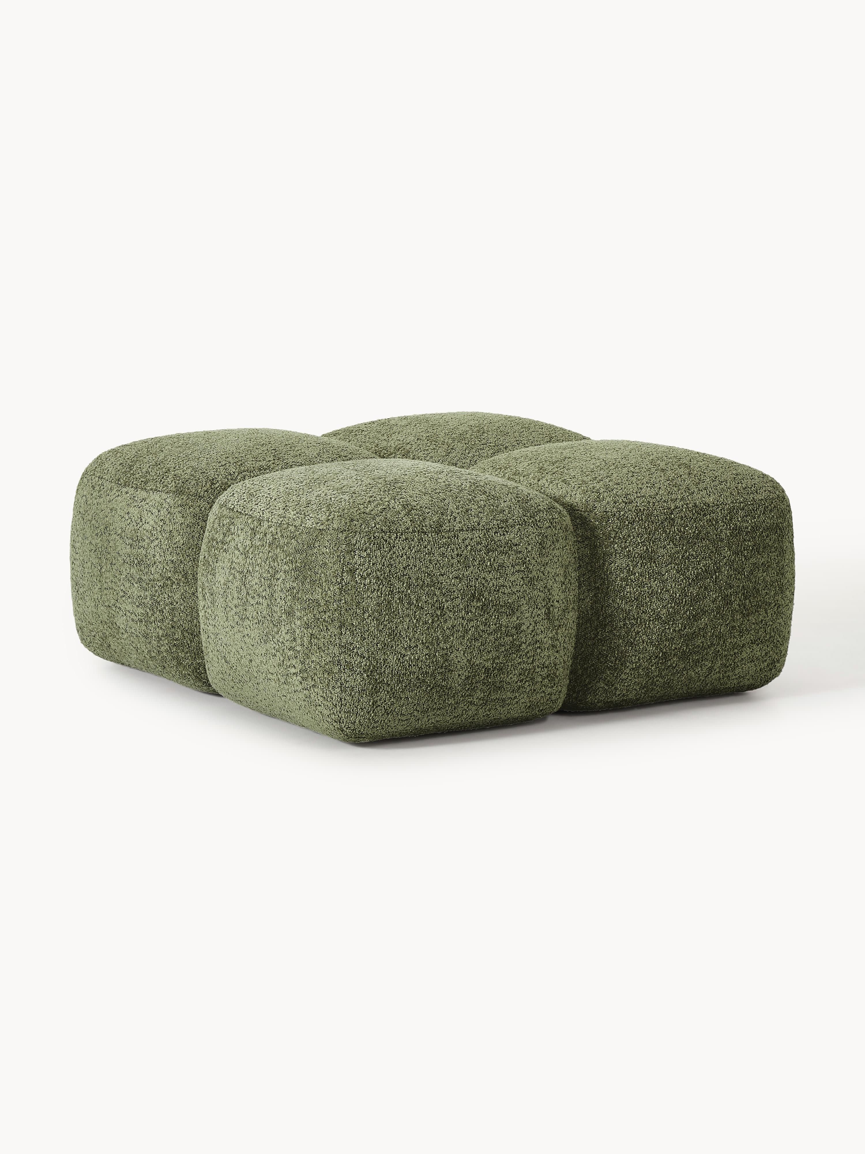 Sofa-Hocker Tayla aus Teddy-Bouclé