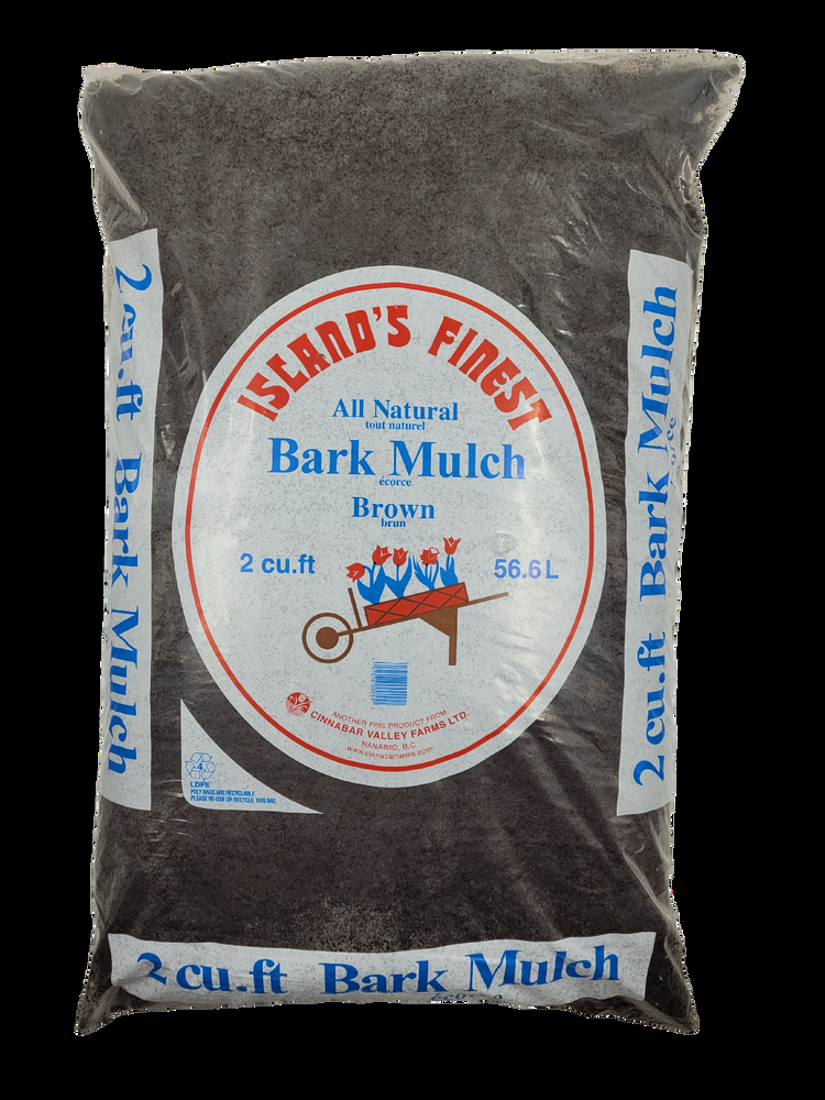 Island's Finest All Natural Bark Garden Mulch, Brown, 2-cu-ft