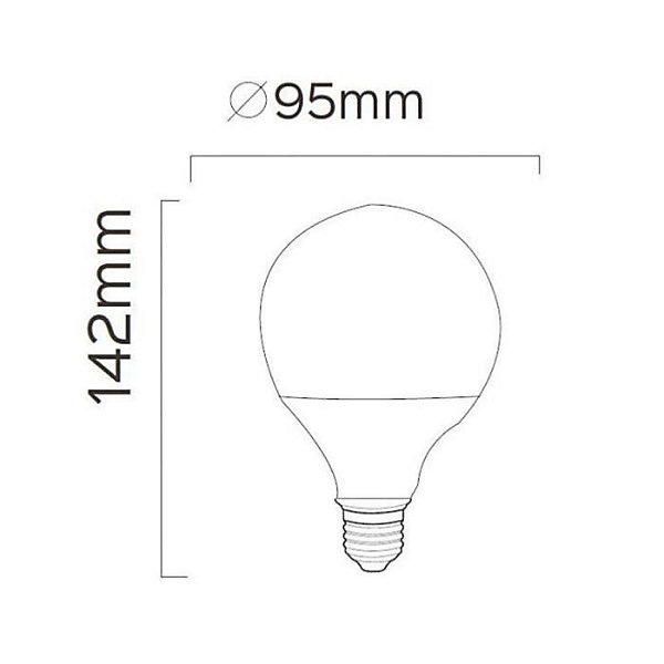 Ampoule LED Connectée Wifi E27 11W G95 RGBW - SILUMEN - Blanc