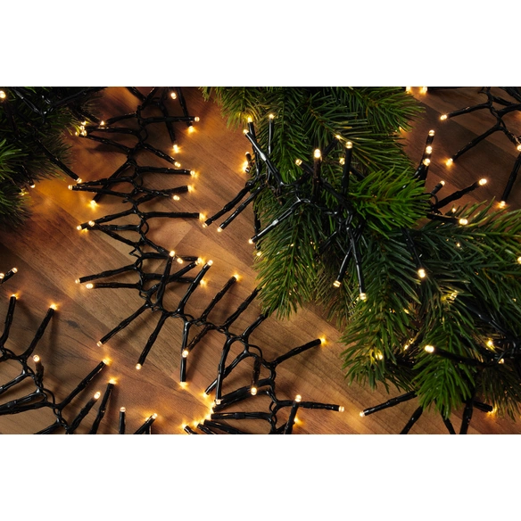 Lichtergirlande, 768 LEDs, 7 m, 2700K, IP44, dimmbar, schwarz